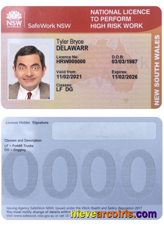 NEW SOUTH WALES national license